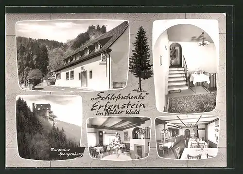 AK Erfenstein / Pfalz, Gasthaus Schlossschenke, Burgruine Spangenberg