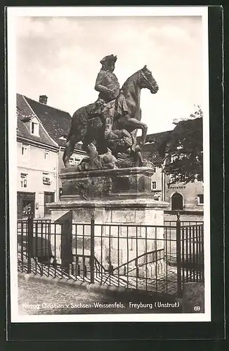 AK Freyburg / Unstrut, Herzog Christian von Sachsen-Weissenfels Denkmal