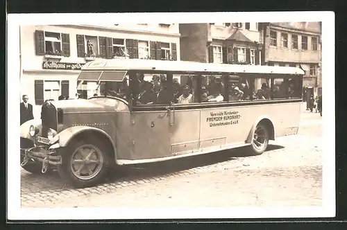 Foto-AK Vereinigte Nürnberger Fremden-Rundfahrt Unternehmungen GmbH, Reisebus