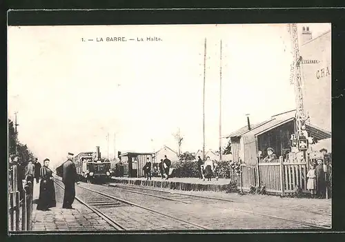 AK La Barre, La Halte, Bahnhof