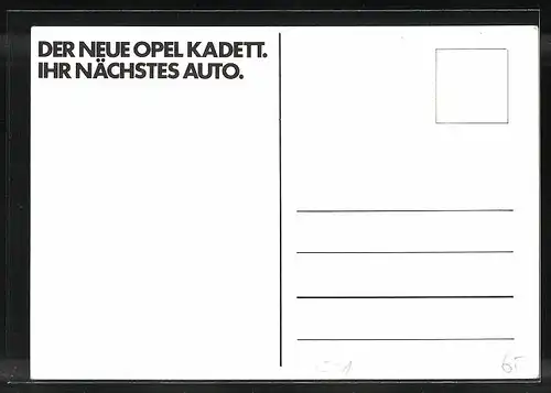 AK Reklame Opel Kadett