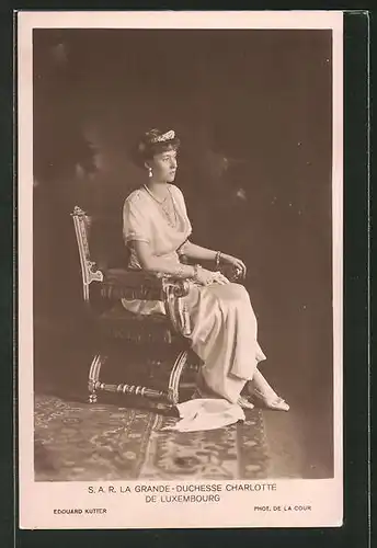 AK Adel von Luxemburg, la Grande-Duchesse Charlotte de Luxembourg
