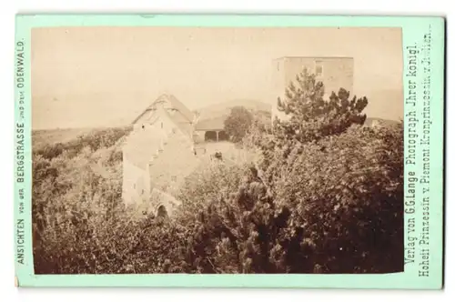 Fotografie G. G. Lange, Ansicht Frankenstein an der Bergstrasse