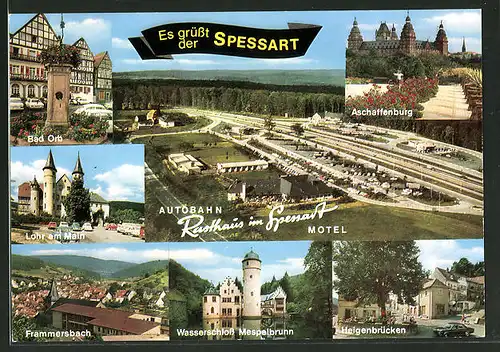 AK Autobahn-Rasthaus im Spessart, Motel, Bad Orb, Lohr am Main, Frammersbach, Aschaffenburg