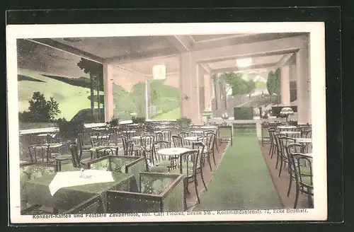 AK Berlin, Konzert-Cafe und Festsäle Zauberflöte, Kommandantenstrasse 72 Ecke Beuthstrasse