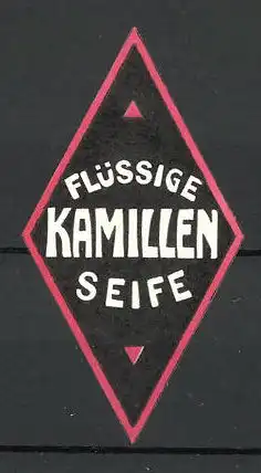 Präge-Reklamemarke flüssige Kamillen-Seife