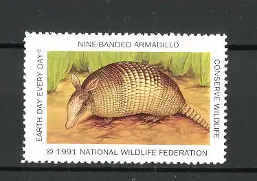 Reklamemarke National Wildlife Federation, Tier-Serie: Nine-Bandes Armadillo