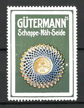 Reklamemarke Gütermann's Schappe-Näh-Seide, Firmenlogo