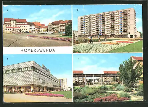 AK Hoyerswerda, Platz der Roten Armee, Wilhelm-Pieck-Strasse, Centrum Warenhaus, Neustadt