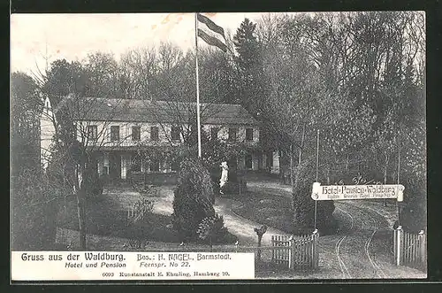 AK Barmstedt, Hotel Waldburg von H. Nagel