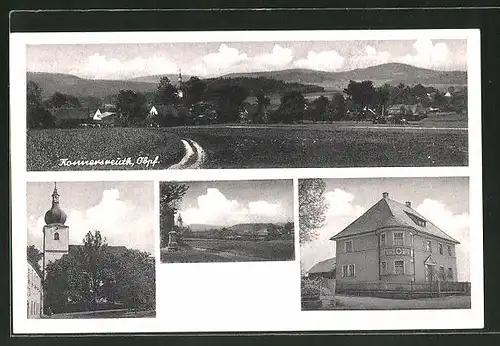 AK Konnersreuth / Obpf., Kirche, Krankenhaus, Panorama
