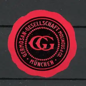 Reklamemarke Germosan-Gesellschaft München, Molineus & Co.