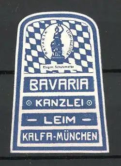 Reklamemarke Bavaria Kanzlei, Leim - Kalfa München