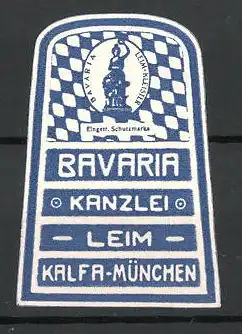 Reklamemarke Bavaria Kanzlei, Leim - Kalfa München