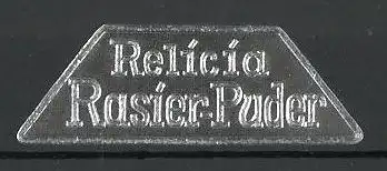 Reklamemarke Relicia, Rasierpuder