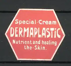 Reklamemarke Dermaplastic, Spezialcreme zur Heilung der Haut