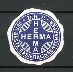 Reklamemarke Herma, der beste Rasierklingenschärfer