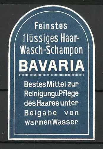 Reklamemarke Bavaria, Haarwasch-Schampon