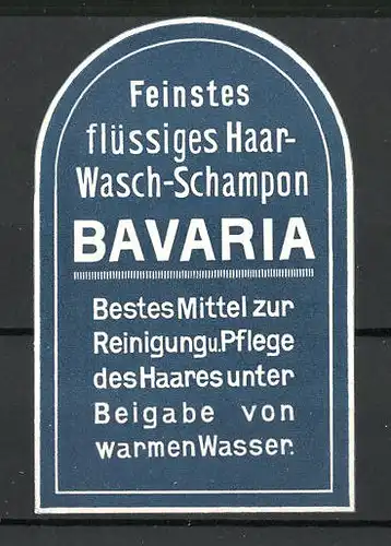 Reklamemarke Bavaria Haarwasch-Schampon