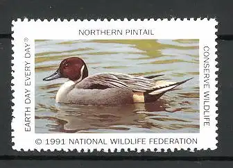 Reklamemarke National Wildlife Federation 1991, Northern Pintail