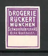 Reklamemarke Drogerie Rückert in München