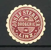 Reklamemarke Drogerie Josef Sterrer in Linz