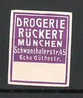 Reklamemarke Drogerie Rückert in München