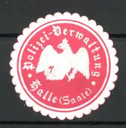 Reklamemarke Polizei-Verwaltung Halle (Saale)