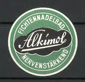 Reklamemarke Alkimol, nervenstärkendes Fichtennadelbad