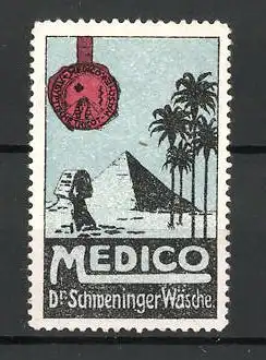 Reklamemarke Medico. Dr. Schweninger Wäsche