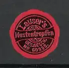 Reklamemarke Lauser's Hustentropfen
