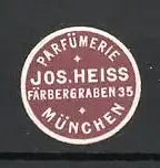 Reklamemarke Parfümerie Jos. Heiss in München