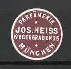 Reklamemarke Parfümerie Jos. Heiss in München