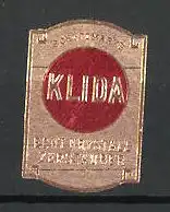 Präge-Reklamemarke Klida, Echt Krystall-Zerstäuber