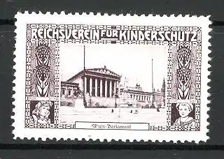 Reklamemarke Reichsverein für Kinderschutz, Wiener Parlament