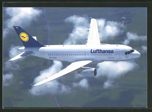 AK Airbus A319-100 der Lufthansa über den Wolken