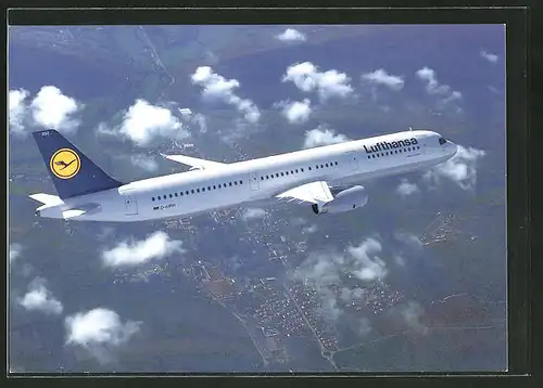 AK Airbus A321-100 der Lufthansa über den Wolken