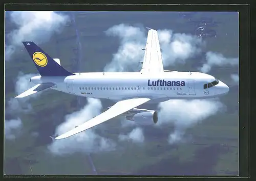 AK Airbus A319-100 der Lufthansa über den Wolken