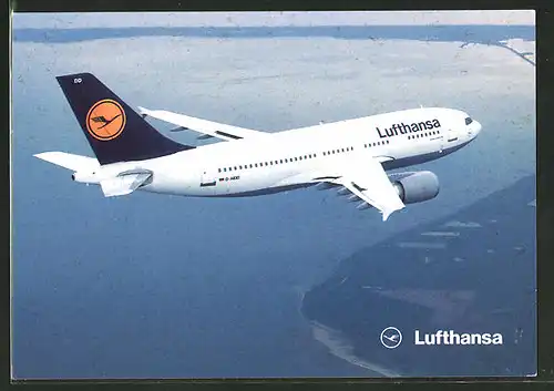 AK Airbus A 310-300 der Lufthansa im Landeanflug