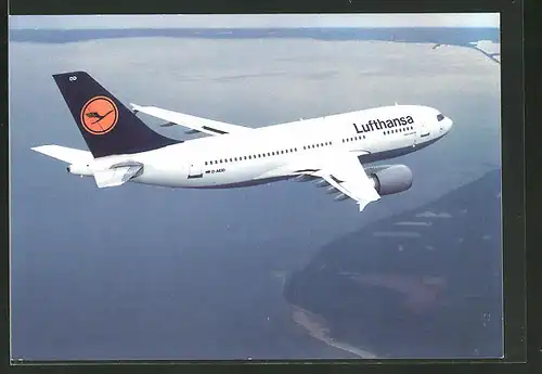 AK Airbus A310-300 der Lufthansa beim Landeanflug