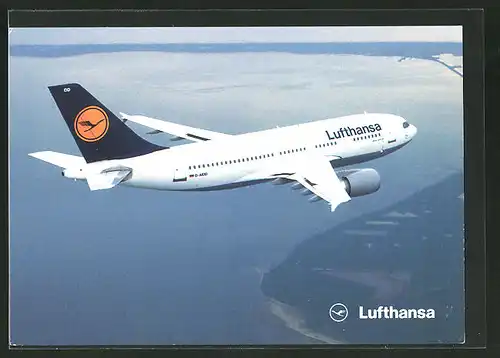 AK Airbus A310-300 der Lufthansa beim Landeanflug