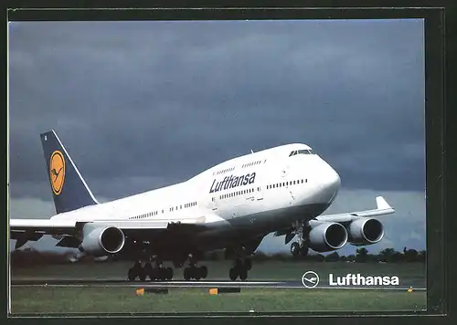 AK Boeing 747-400 der Lufthansa beim Start