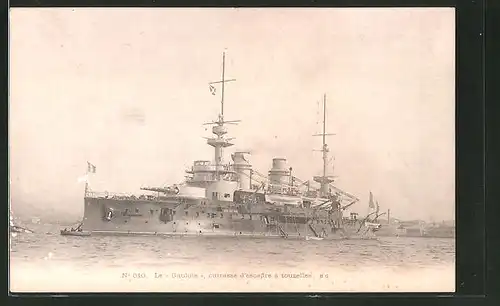 AK Le Gaulois cuirassé d'escadre a tourelles, französ. Kriegsschiff