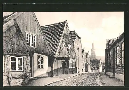AK Meldorf, Burgstrasse mit Blick zur Kirche