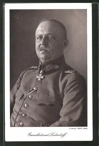 AK Generalleutnant Erich Ludendorff, Portrait