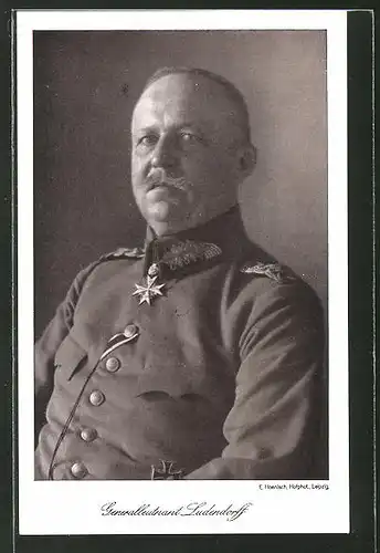 AK Generalleutnant Erich Ludendorff, Portrait in Uniform