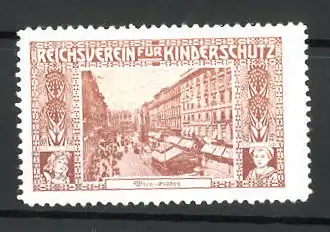 Reklamemarke Reichsverein für Kinderschutz, Wiener Graben