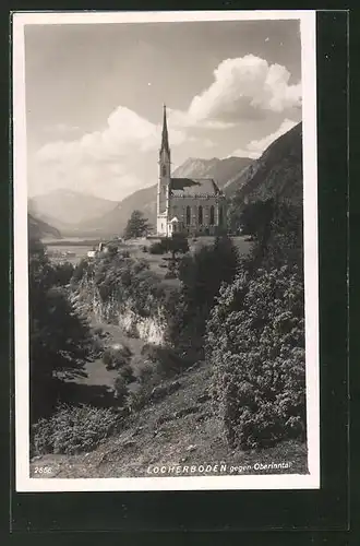 AK Mötz, Wallfahrtskirche Maria Locherboden gegen Oberinntal