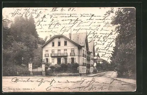 AK Plombières-les-Bains, Le Chalet Rose, Strassenpartie