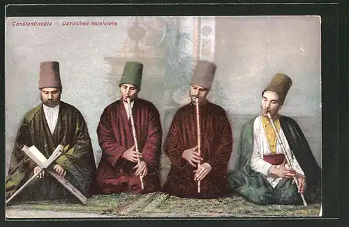 AK Constantinople, Derviches musiciens, türkische Derwische